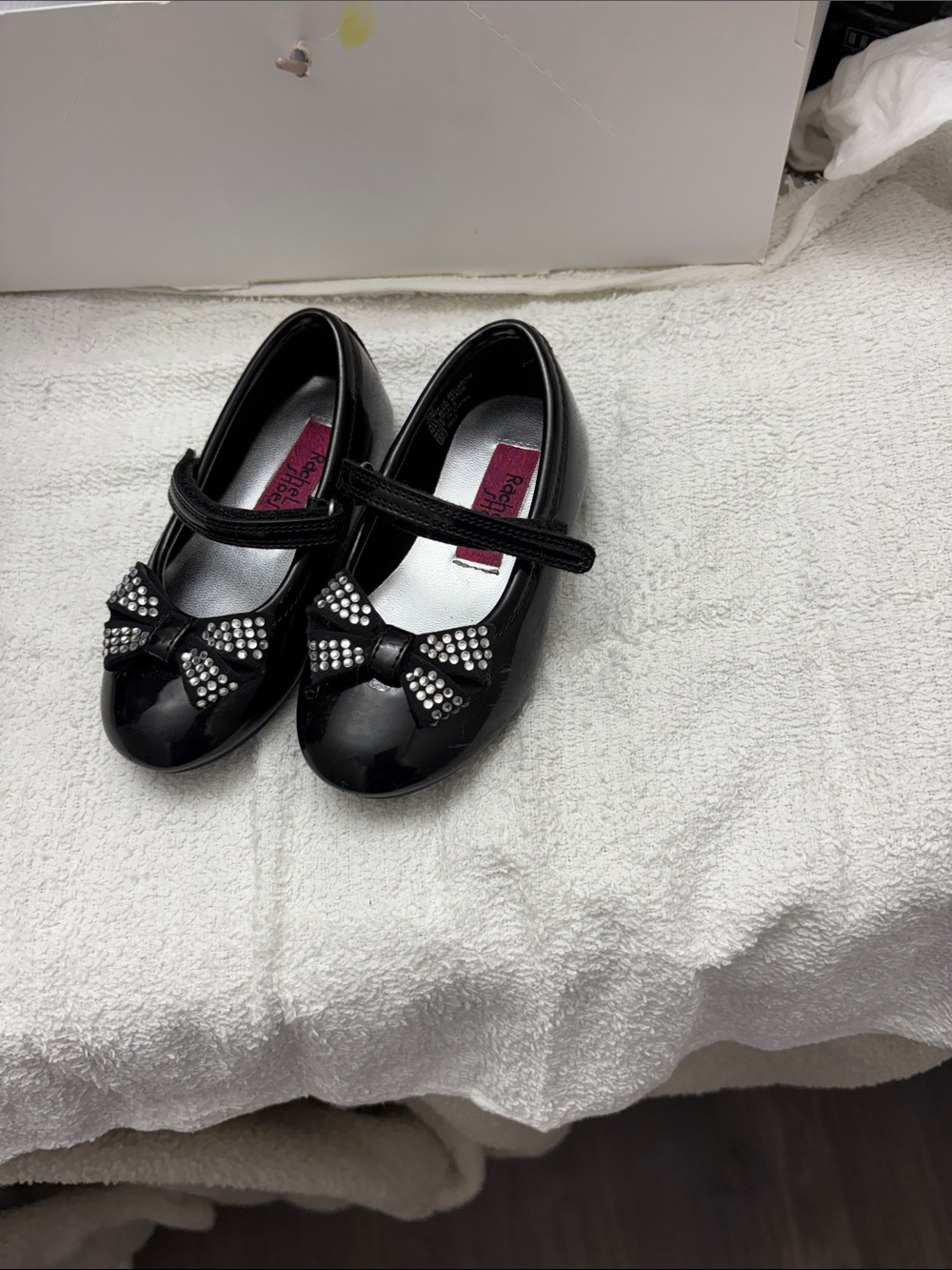 Garanimals Black Patent Mary Janes with Studded Bow